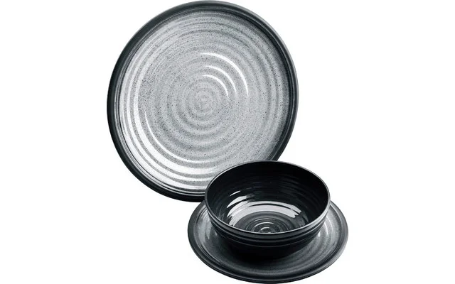 Flamefield Granite Melamin Geschirr-Set 12-tlg. Aqua