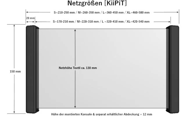 KiiPiT Stauraumnetz Inkl. Montageset S 170 - 210 Mm – Bild 4