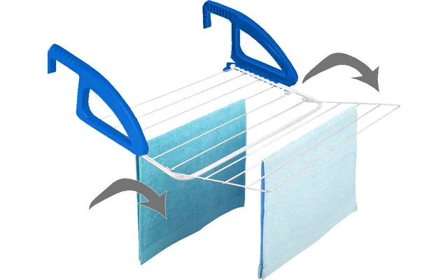 Metaltex Bries Heizungs- Und Balkonwäschetrockner Blau / Weiß â€“ Bild 4