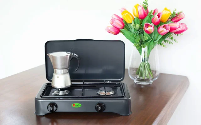 CF Parker 2-flammiger Gaskocher Mit Zündsicherung Anthrazit – Bild 3