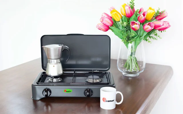 CF Parker 2-flammiger Gaskocher Mit Zündsicherung Anthrazit – Bild 4
