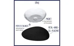 Silwy® Universal Magnet Teller Set 6 Stück Weiß