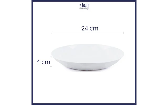 Silwy® Universal Magnet Teller Set 6 Stück Weiß – Bild 2