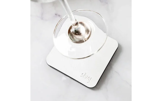 Silwy® Metall Nano Gel Untersetzer Eckig 8,3 X 8,3 Cm Weiß â€“ Bild 3