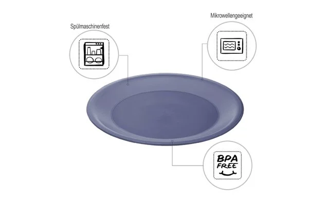 Rotho Caruba Teller Flach 26 Cm Horizon Blue – Bild 3