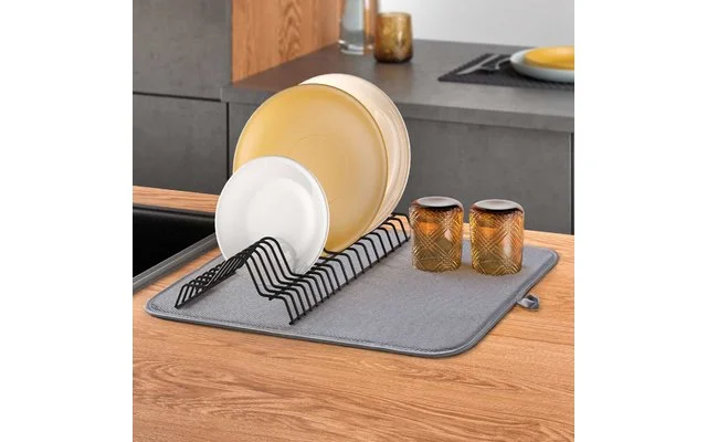 Metaltex Dry-Tex 2-in-1 Abtropfgestell Mit Microfasermatte Silber – Bild 6