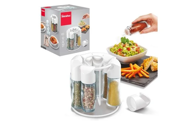 Metaltex Spice-8 Gewürzständer Weiß â€“ Bild 4