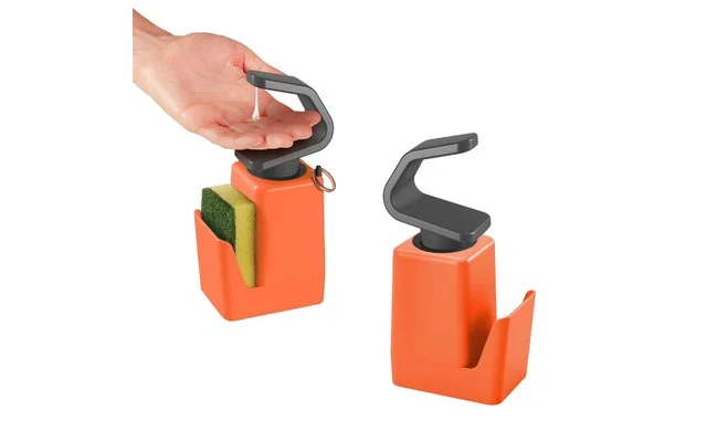 Metaltex Soap Tex Seifenspender 400 Ml Inkl. Schwamm Und Ringhalter Orange – Bild 6