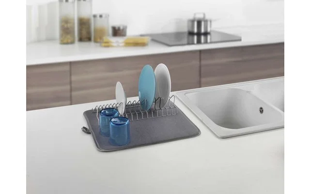 Metaltex Dry-Tex 2-in-1 Abtropfgestell Mit Microfasermatte Silber – Bild 5