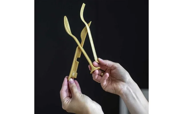 Koziol Klikk Pocket Besteck-Set 3-teilig Nature Desert Sand – Bild 2