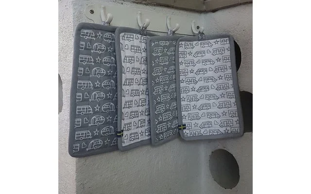 Pufz Topflappen Wohnwagen Weiß/grau 2er Pack – Bild 3