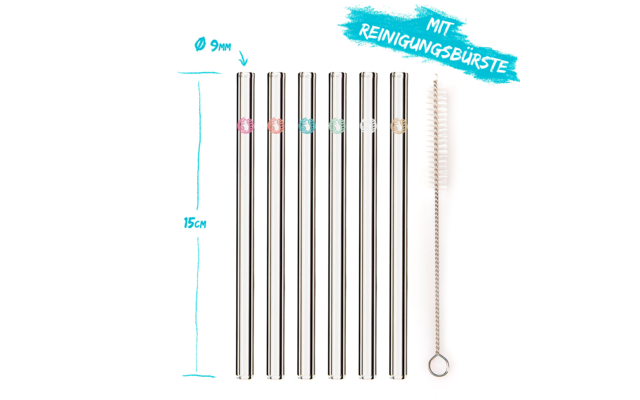 Chinchilla Glastrinkhalme Rund 23 X 9 Cm – Bild 6