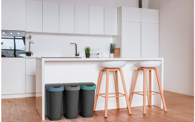 Rotho Twist Abfalleimer Mit Schwing- Und Klappdeckel 25 Liter Lime Grün – Bild 7