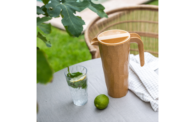 Koziol Club Pitcher Superglas Kanne Mit Deckel 1,5 Liter Nature Coral – Bild 2