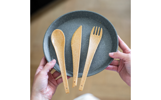 Koziol Rio Besteckset 3 Teilig Nature Desert Sand – Bild 2