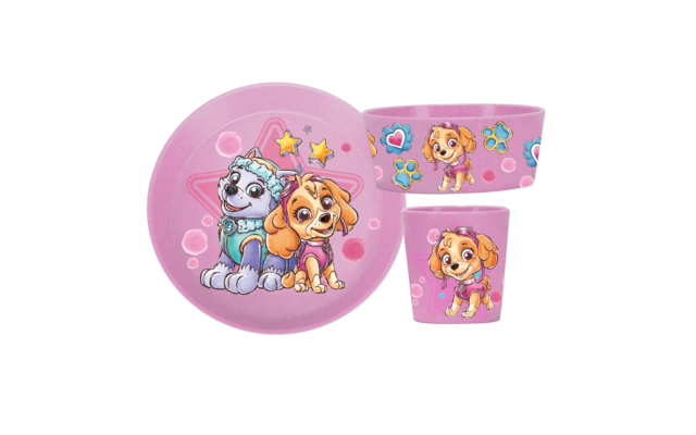Koziol Connect Paw Patrol Geschirr Set 3 Teilig Rosa – Bild 3